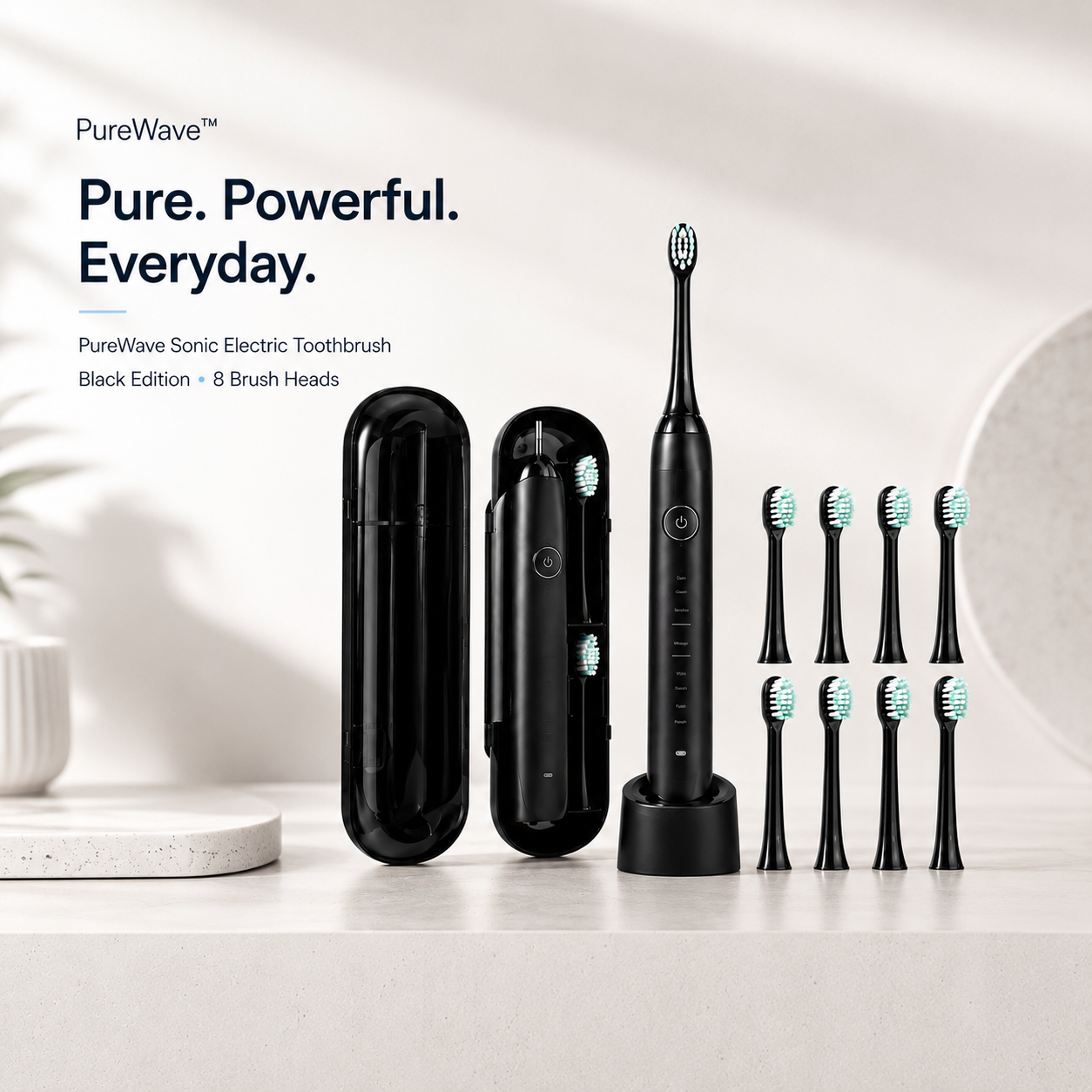 PureWave Sonic Electric Toothbrush – USB Rechargeable